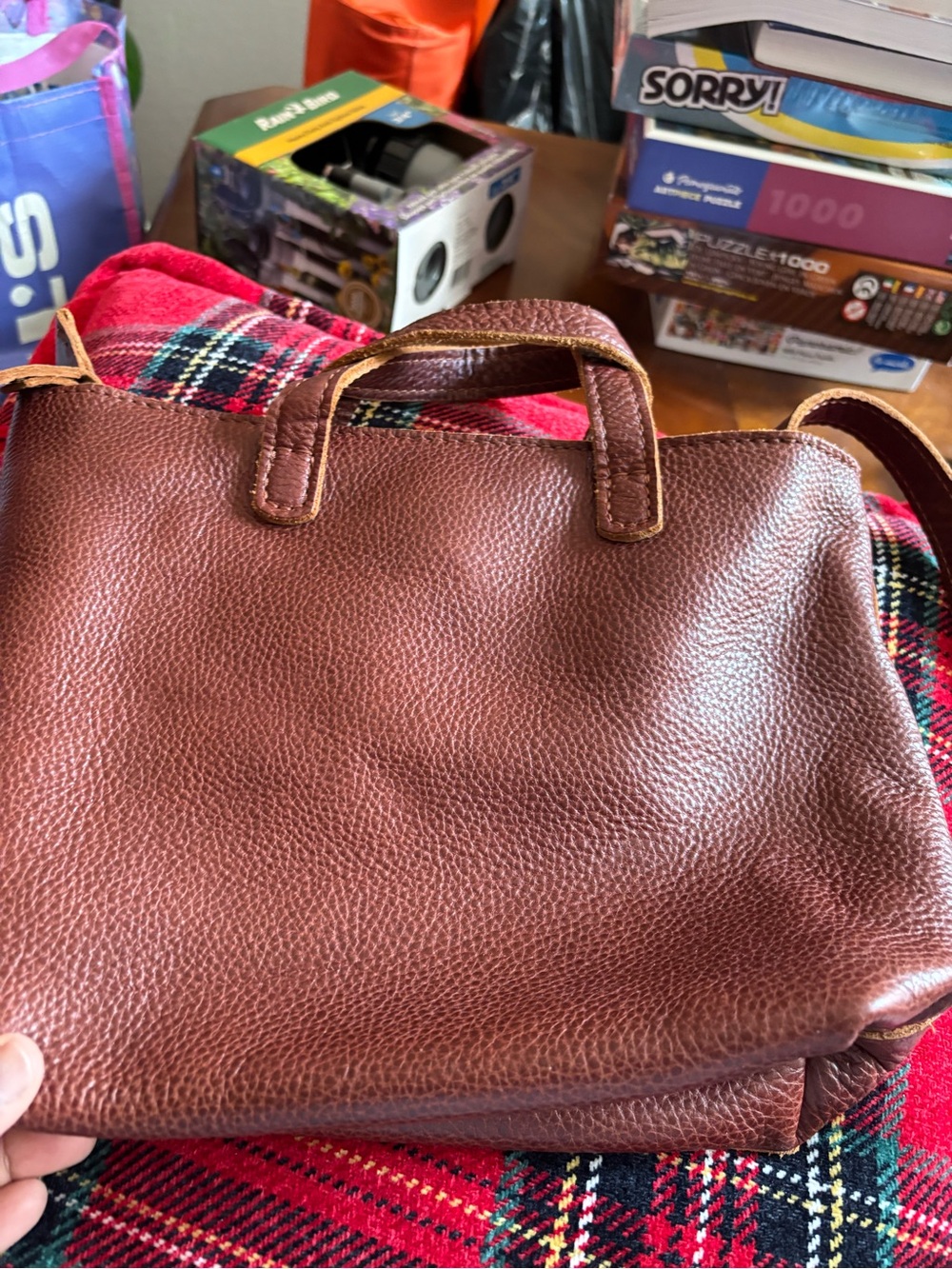 Portland Leather Goods nutmeg color mini crossbody - Picture 3 of 7